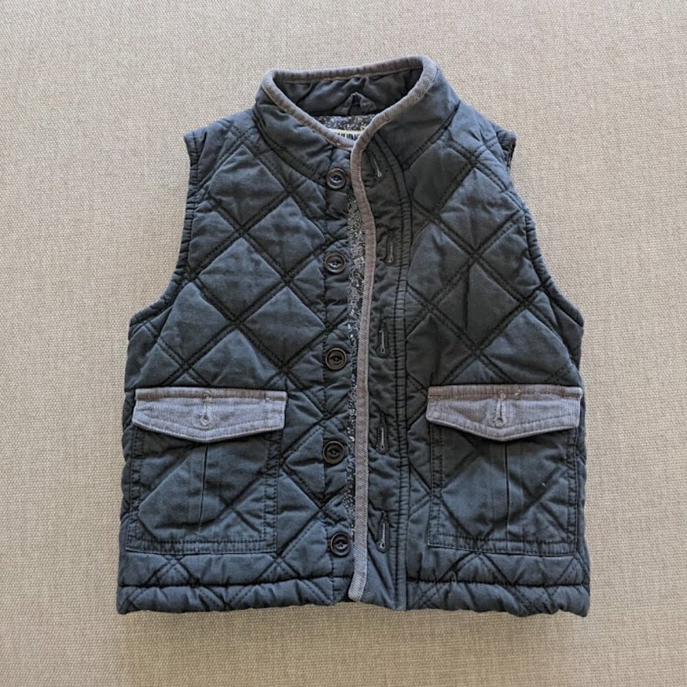 OshKosh Grey Quilted Vest Size 3T
